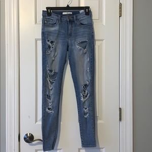 Distressed jeans